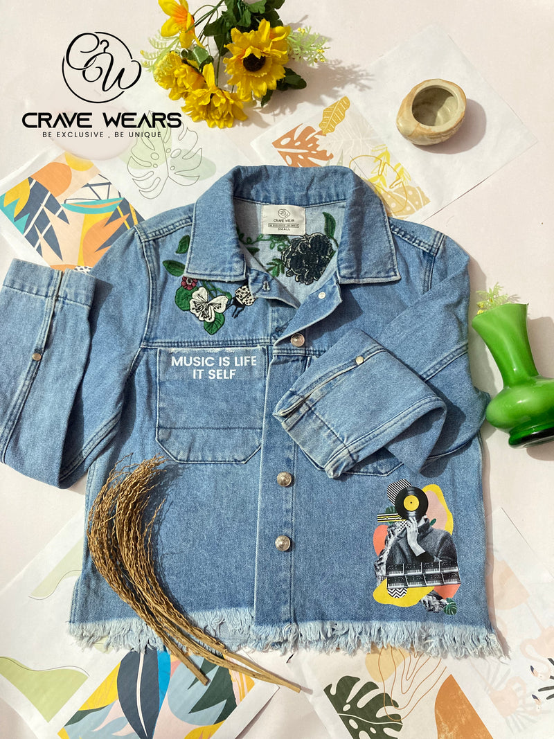 Blue Denim Jacket For Women