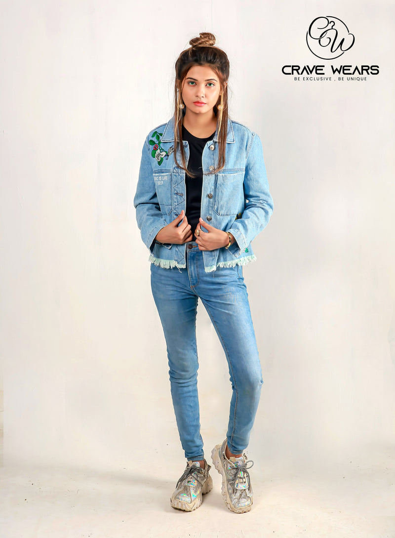 Blue Denim Jacket For Women