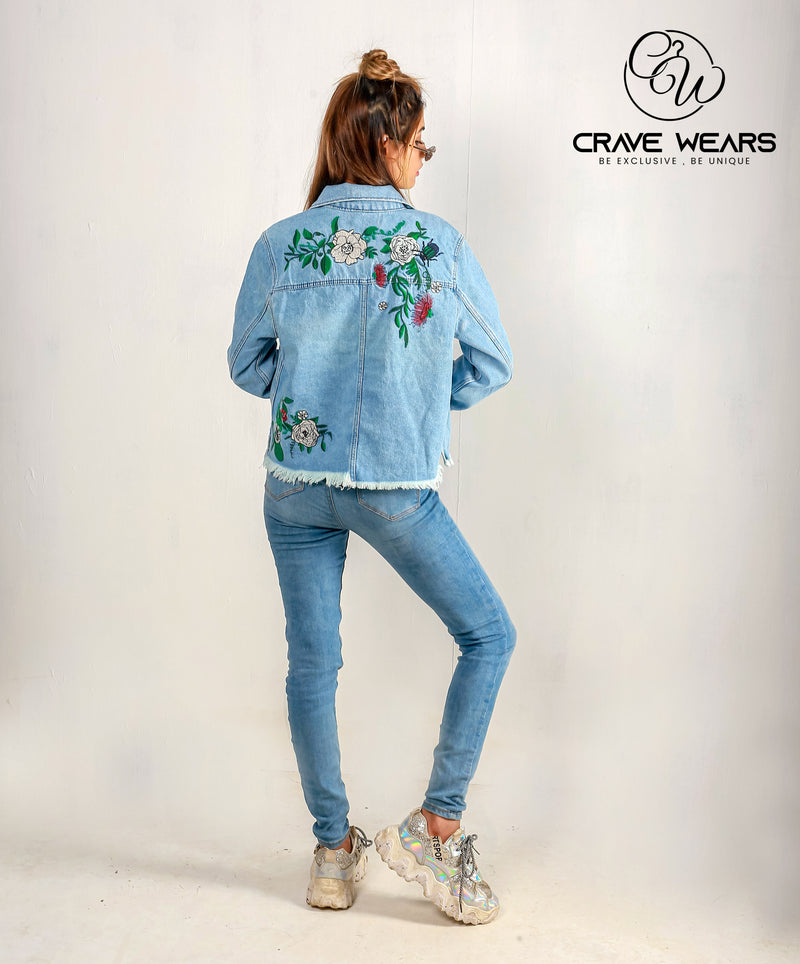 Blue Denim Jacket For Women